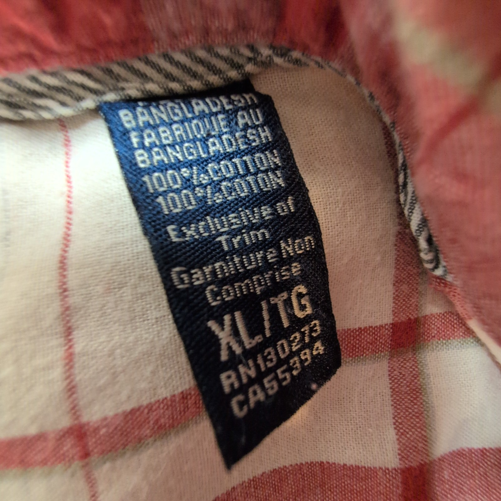 Chemise Wrangler Manches Courtes Rouge et Blanche à Carreaux à Poches Taille XL