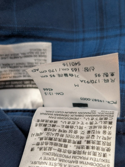 Chemise Levi's à Carreaux Bleu et Bleu Marine Manches Longues Taille M