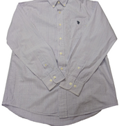 Chemise U.S. Polo ASSN lila violet manches longues à carreaux taille S
