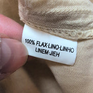 Chemise Owen Powell 100% Lin Crème Manches Courtes Taille XL
