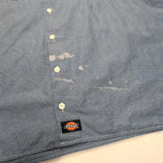 Chemise Dickies 3XL Bleu Manches Courtes Workwear 2 Poches Logo Brodé