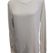 Pull Lauren Ralph Lauren Femme Blanc Côtelé Coton Taille L Excellent État