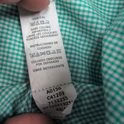 Chemise CHAPS verte à carreaux manches courtes taille L #1e