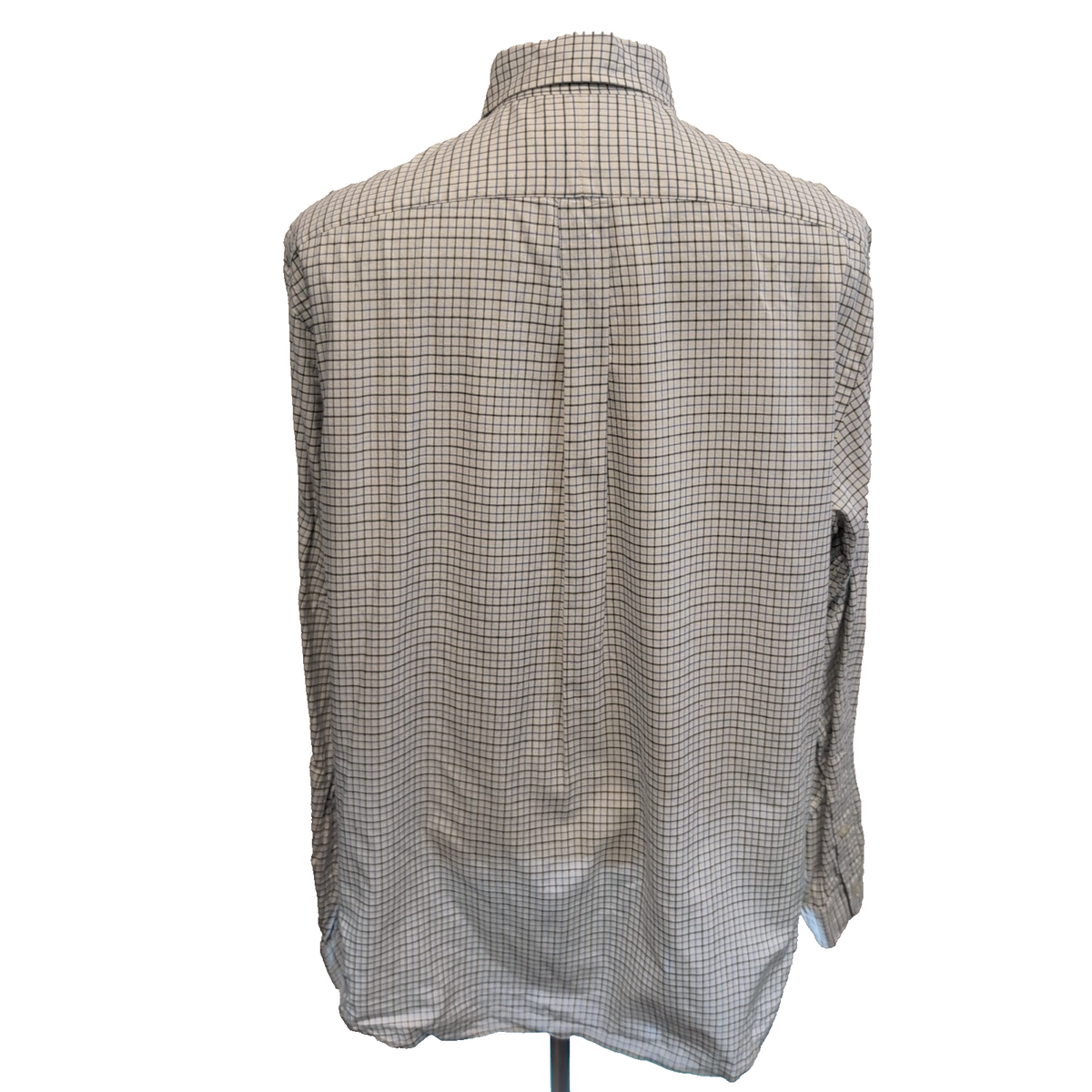 Chemise Ralph Lauren XL Blanche Carreaux Bleu Noir Logo Marine Button Down Shirt