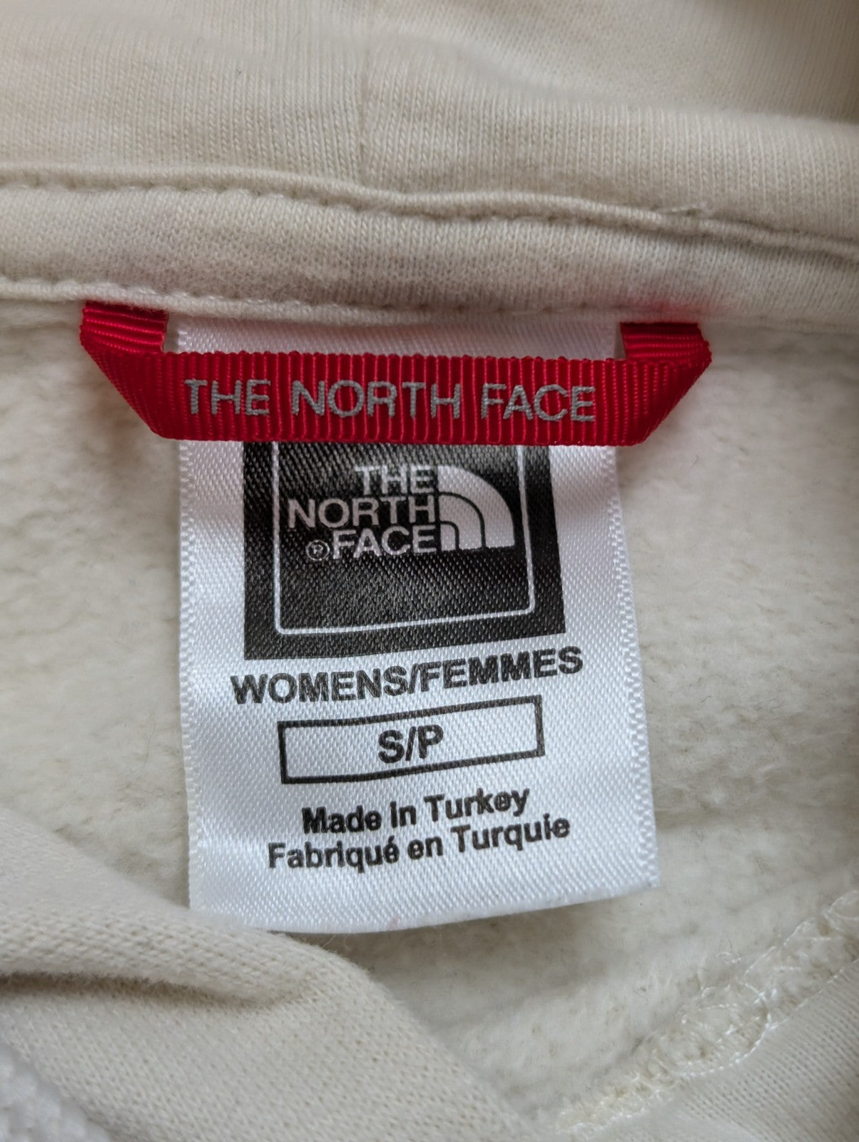Sweat à capuche The North Face Blanc Cassé Grands Logos Taille S
