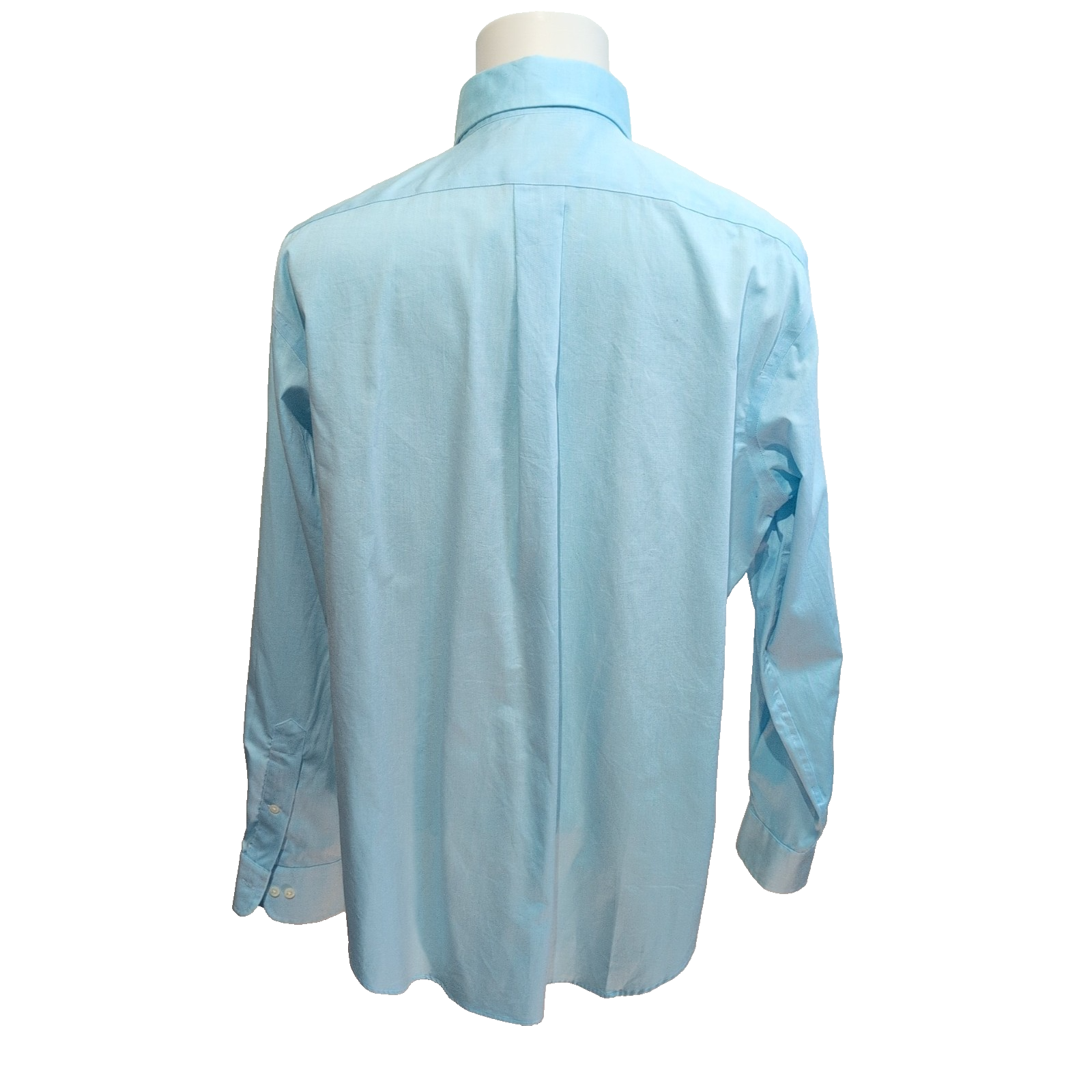 Chemise Lauren Ralph Lauren L XL Turquoise Uni Coton Poche 16.5 manches longues