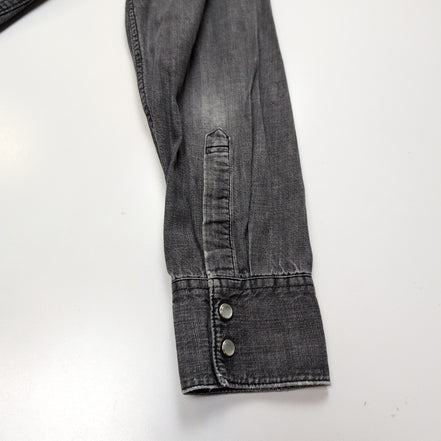 Chemise en jean Levi's noir gris foncé style western patiné Taille L