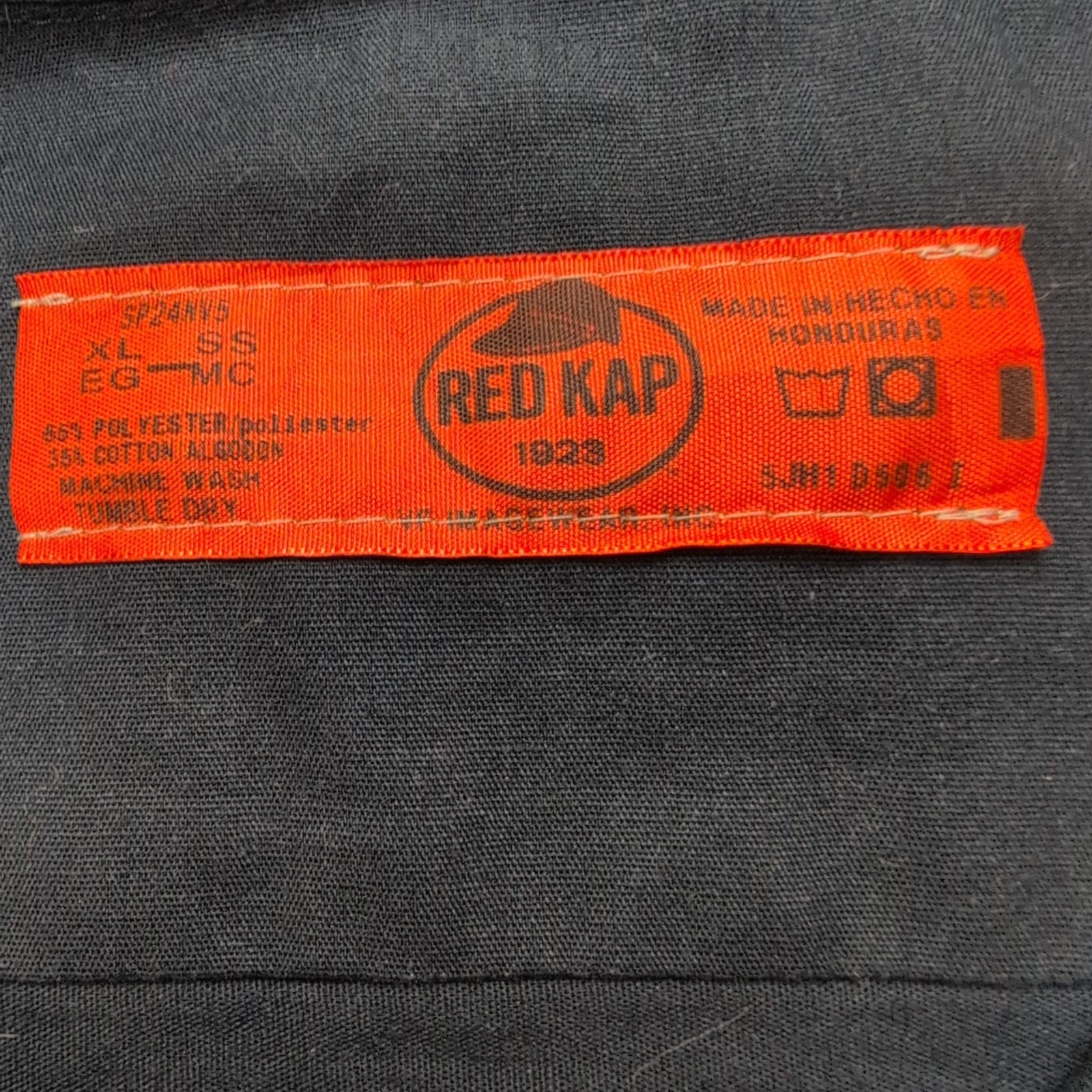 Chemise Red Kap 1923 bleu marine poche logo AAI manches courtes XL