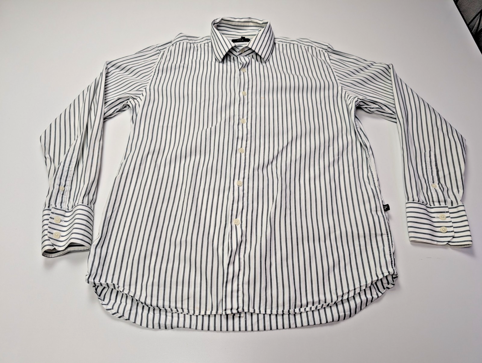 Chemise Fila blanche à rayures taille L #143msch