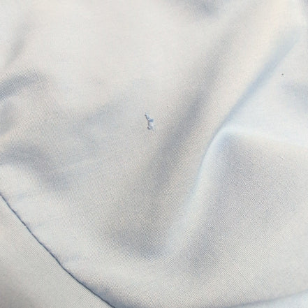 Brent Chemise Vintage Bleu Clair Unie Manches Courtes Homme Taille XL