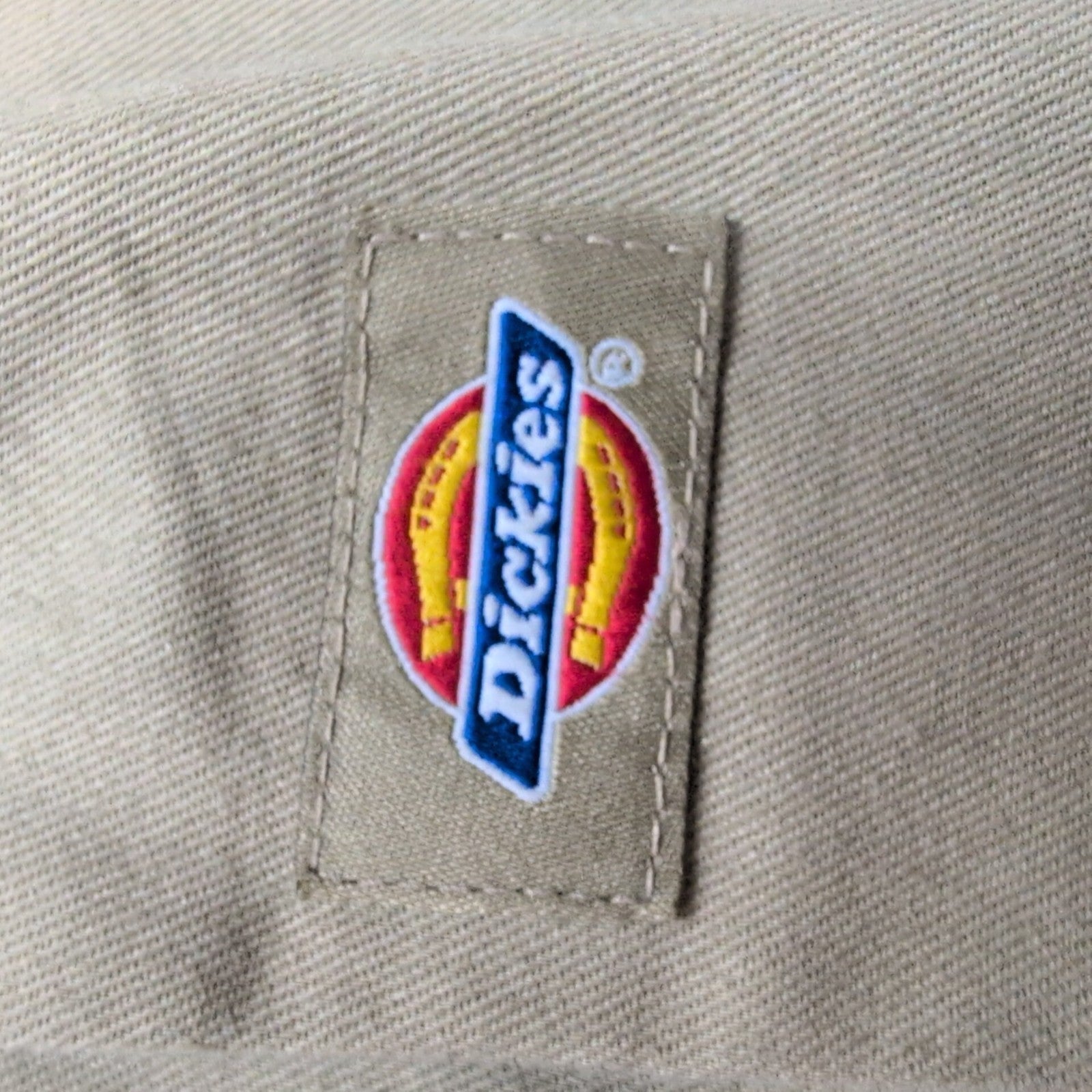 Chemise Dickies XL Beige Workwear Manches Courtes Poche Stylo