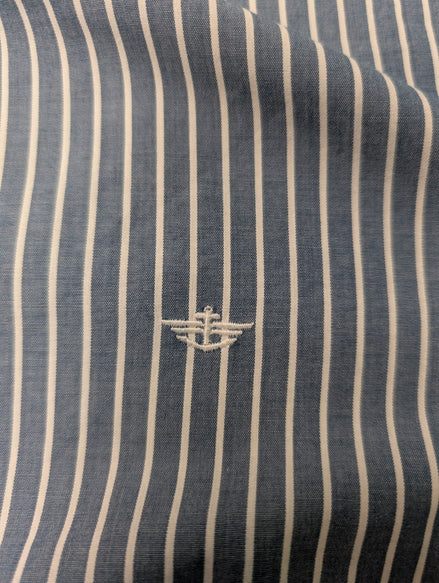 Chemise Dockers bleu à rayures taille L #168msch