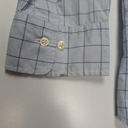 Chemise Polo Ralph Lauren Shirt XXL Carreaux Bleu Clair Blanc Col Classique