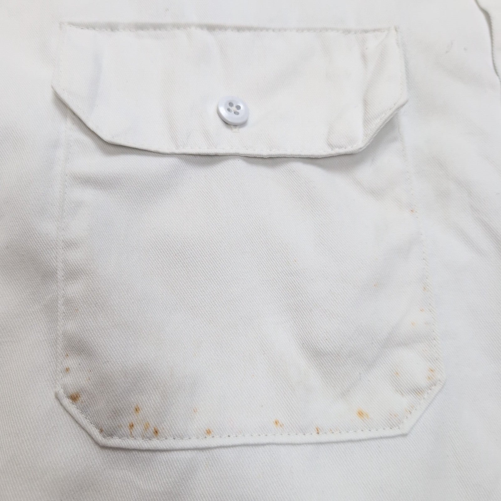 Chemise DICKIES Homme 2XL Blanche Unie Manche Courte 2 Poches