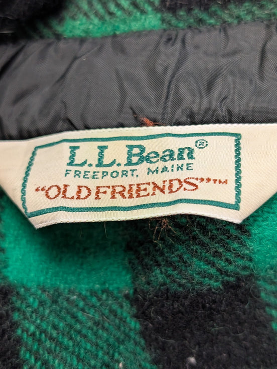 Chemise VESTE Laine L.L.BEAN VINTAGE L USA Bûcheron VERT NOIR Wool |285S