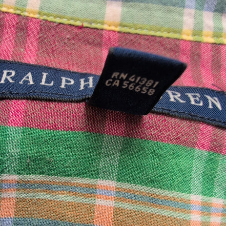 Chemise Ralph Lauren Femme XL 44 46 Fuchsia Carreaux Coton Cintrée