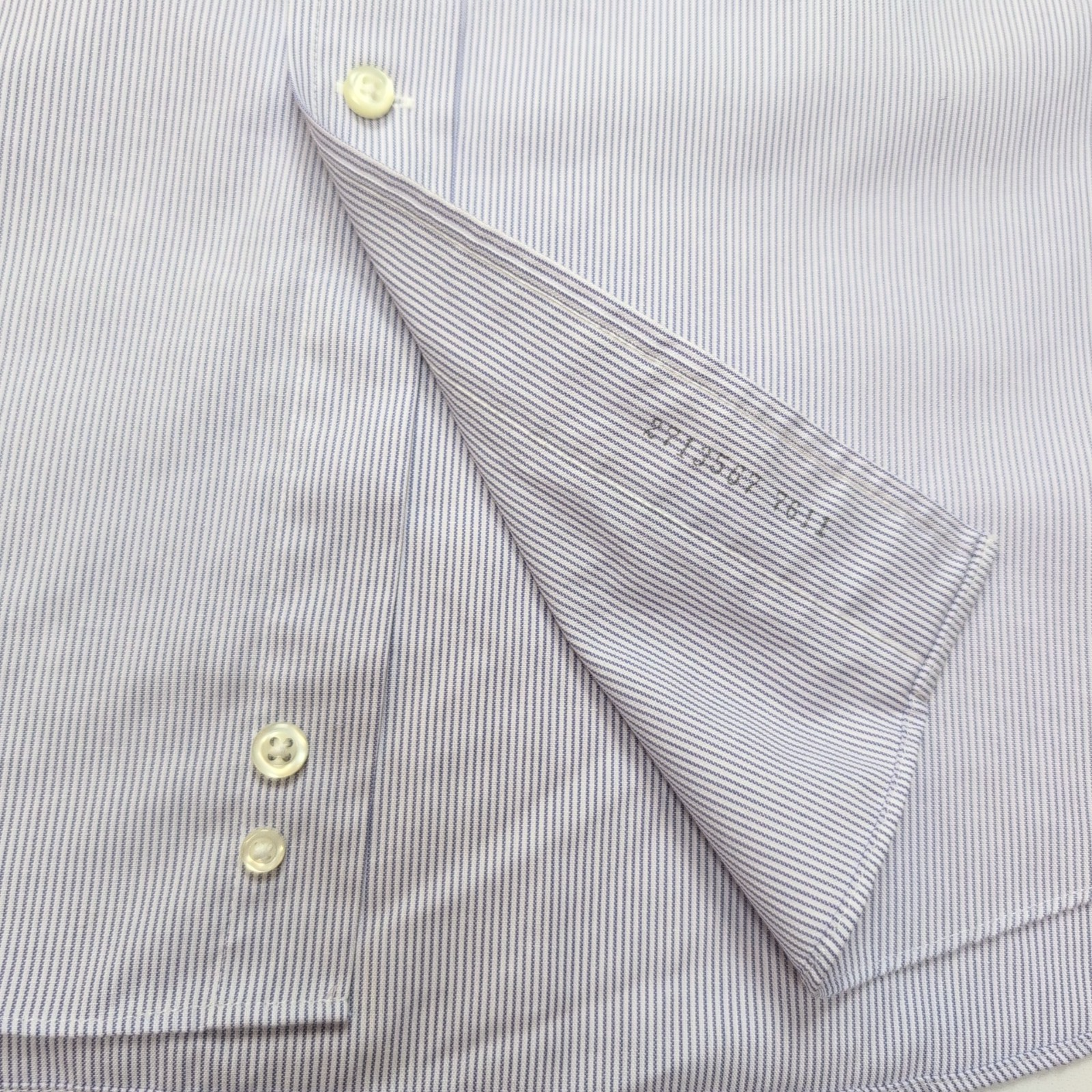 Chemise Stafford Taille XL Bleue Rayures Performance Pinpoint Coton Polyster