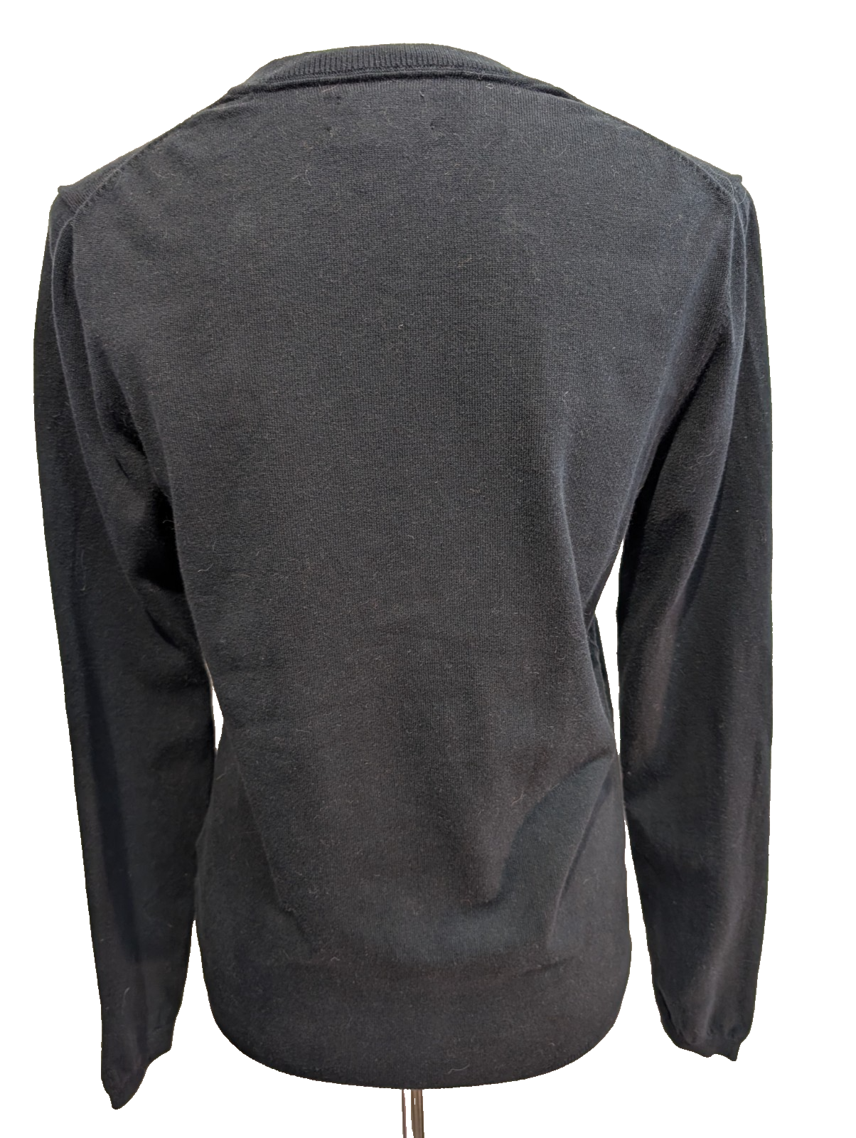 Pull Fin Tommy Hilfiger Heritage Femme Col V Noir Coton Pima Taille M