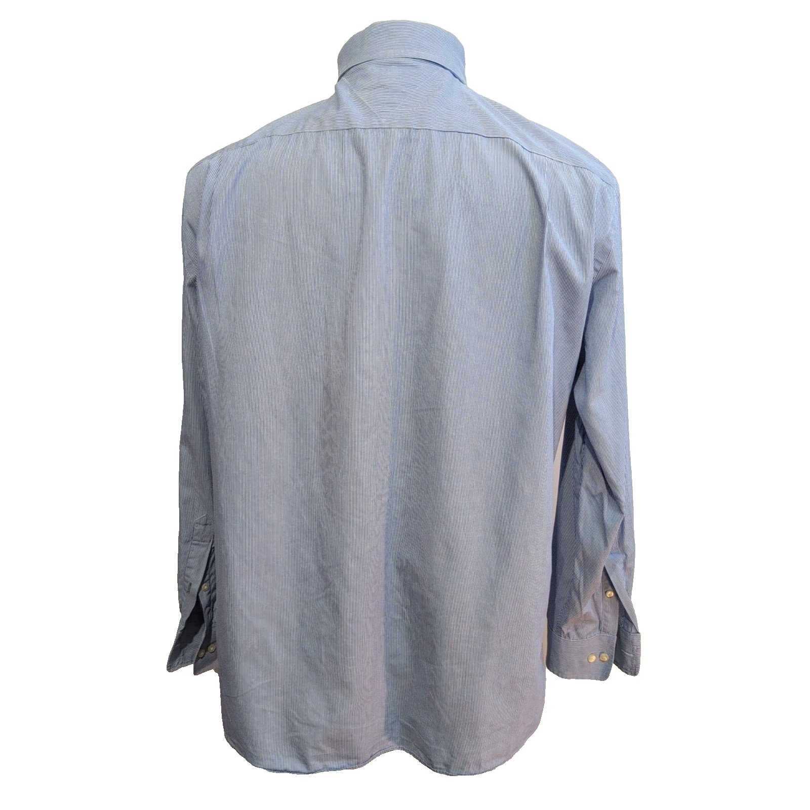 Chemise Tommy Hilfiger Homme L/XL Bleu Fines Rayures Coton Minimaliste