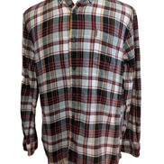 👕 CHEMISE FLANELLE PERFORMANCE CHAPS L (G) À CARREAUX ROUGE NOIR LOGO CUIR