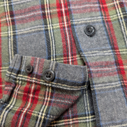 🔥 CHEMISE FLANELLE L.L. BEAN XL (TG) CARREAUX ROUGE GRIS QUALITÉ