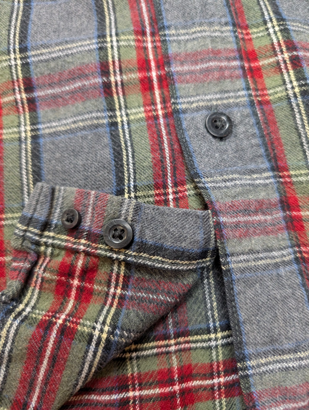 🔥 CHEMISE FLANELLE L.L. BEAN XL (TG) CARREAUX ROUGE GRIS QUALITÉ