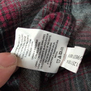 Chemise George S Flanelle Carreaux Rouge Gris 2 Poches manches longues