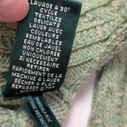 Pull femme LAUREN Ralph Lauren vert kaki chiné torsadé coton taille S