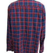 🌲 CHEMISE DOUBLÉE CHAPS XL (TG) CARREAUX ROUGE BLEU MARINE