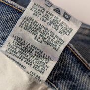 Jean Wrangler Homme Vintage Bleu Style Grunge Distressed Genou Troué W36 L31