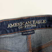 JEAN Fille AMERICAN EAGLE Taille S (6 US) Slim Fit Troué Vintage Super Stretch