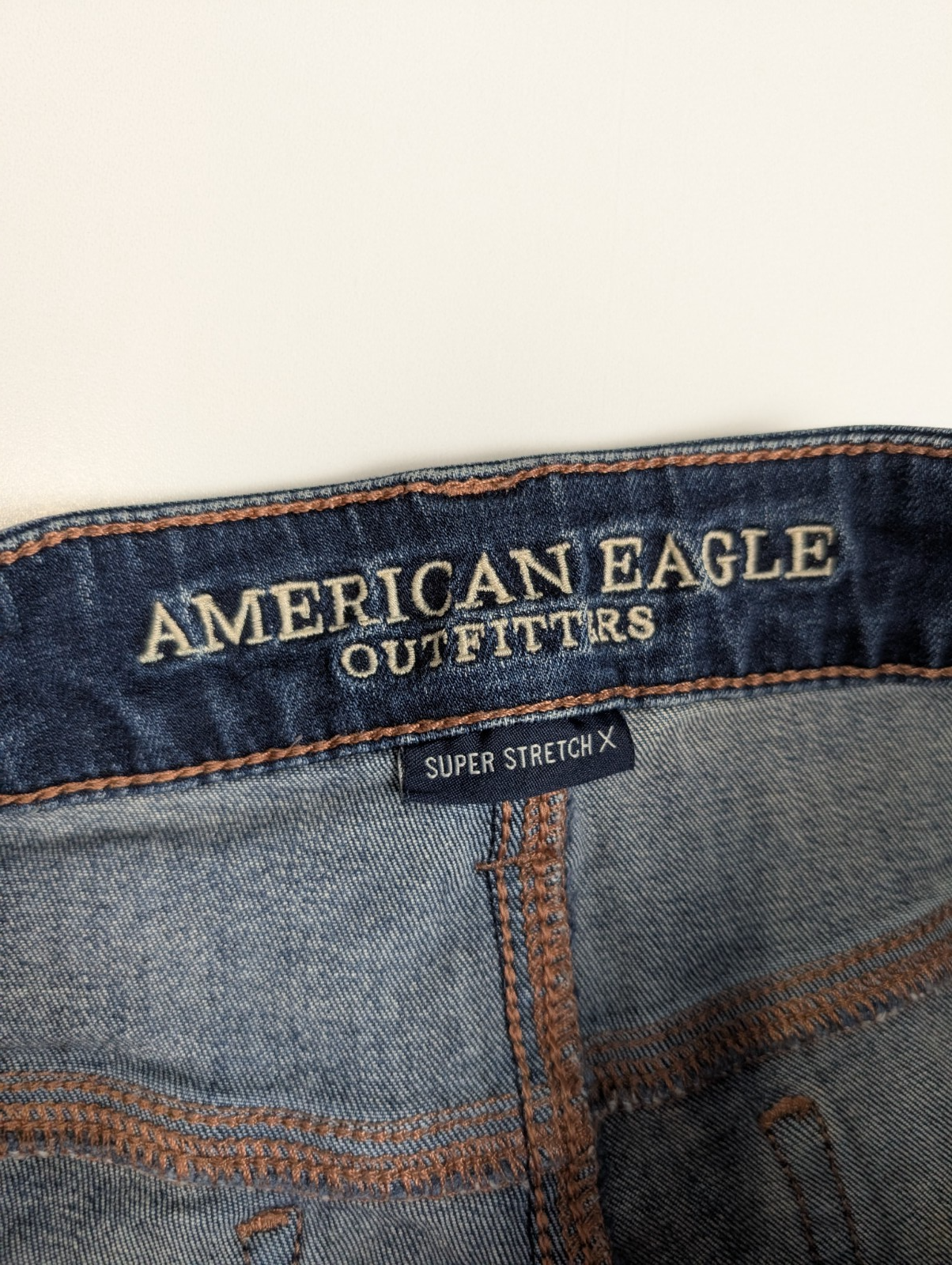 JEAN Fille AMERICAN EAGLE Taille S (6 US) Slim Fit Troué Vintage Super Stretch