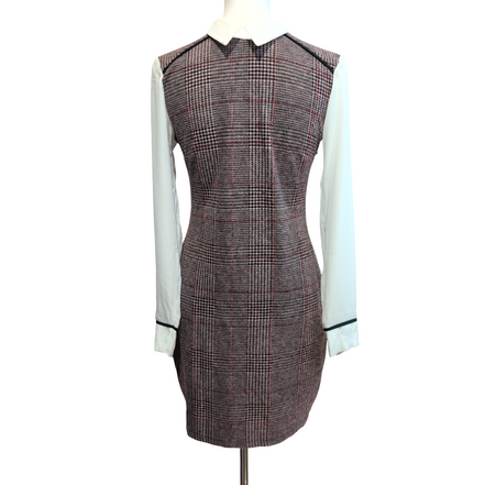 Robe Select 40 Pied-de-Poule Manches Longues Neuve Étiquette