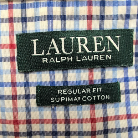 Chemise Lauren Ralph Lauren XXL Bleu Blanc Rouge Carreaux Coton Sans Logo