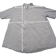 Chemise Chaps manches courtes bleu à rayures taille L #237msch