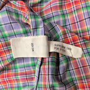 Chemise Ralph Lauren M Custom Fit Lilas Orange Vert Carreaux Shirt Button Down