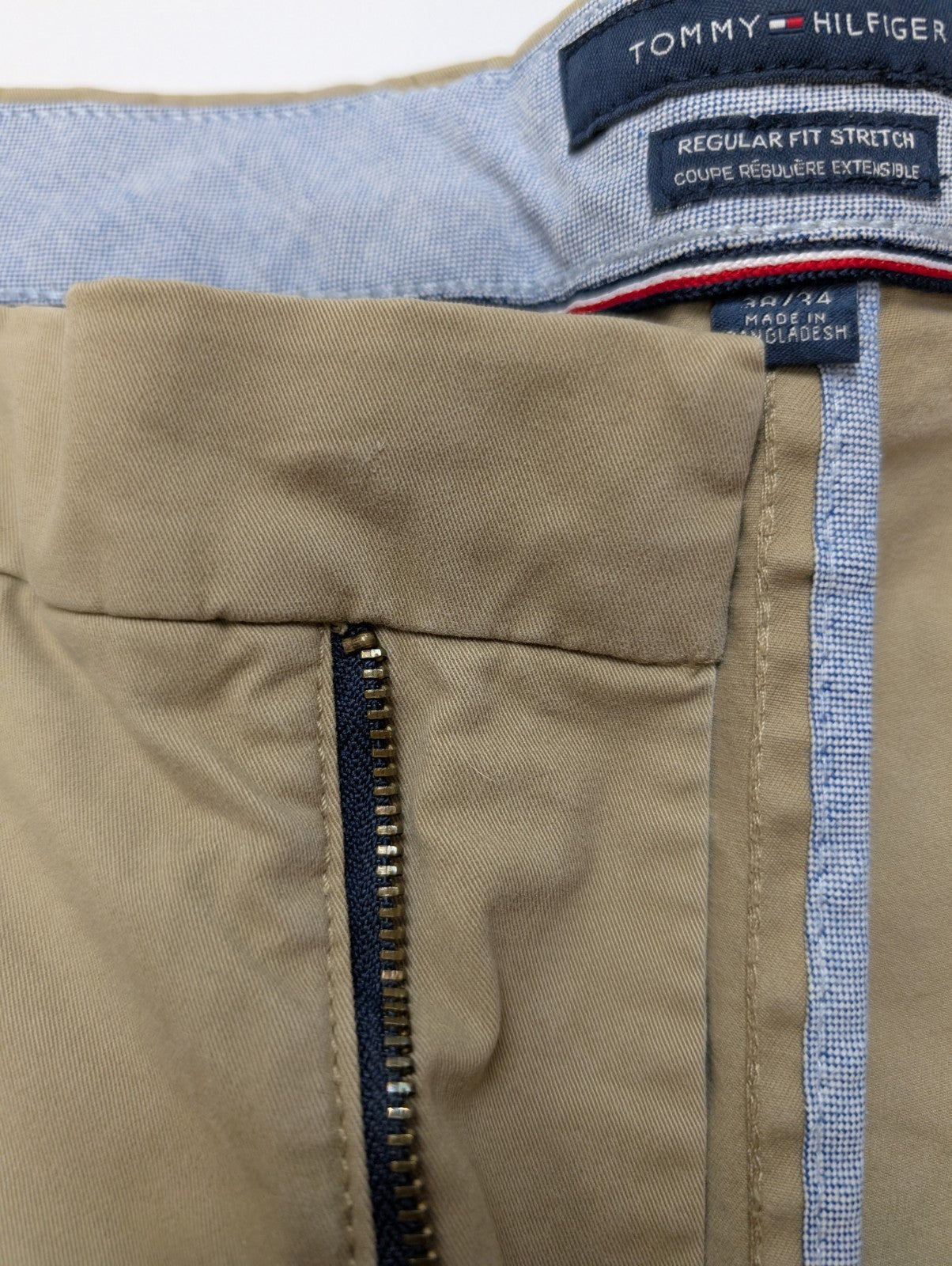 Pantalon Chino Tommy Hilfiger Coupe Regular Stretch Crème W38 L34