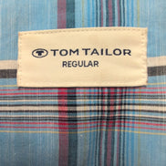Chemise Tom Taylor carreaux bleu rouge poche manches courtes XXL