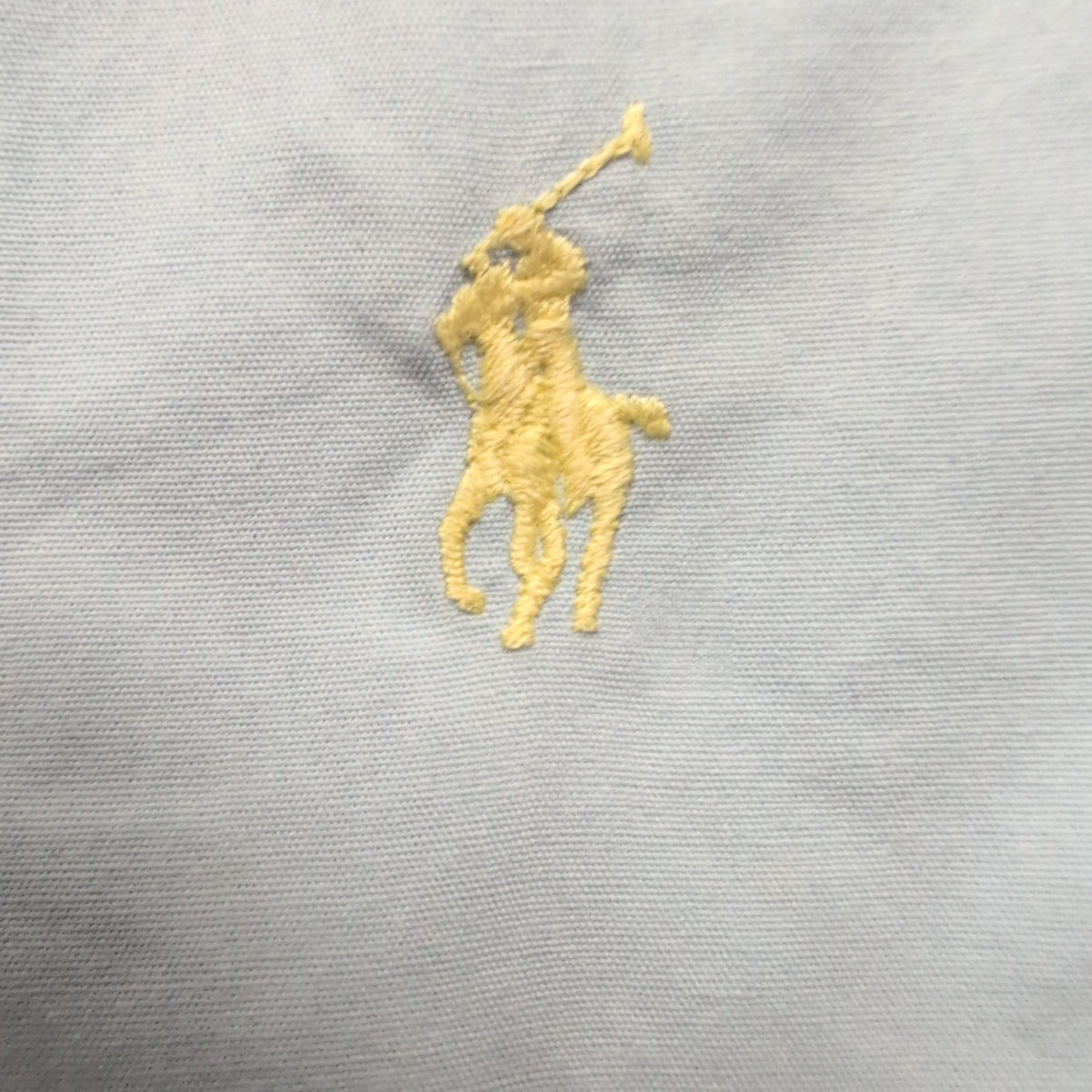 Chemise Ralph Lauren Blake M Bleu Logo Jaune VTG Button Down manches courtes