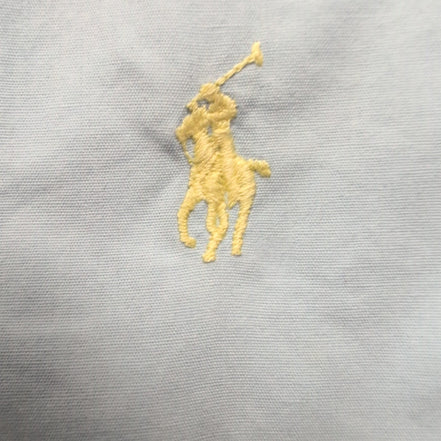 Chemise Ralph Lauren Blake M Bleu Logo Jaune VTG Button Down manches courtes