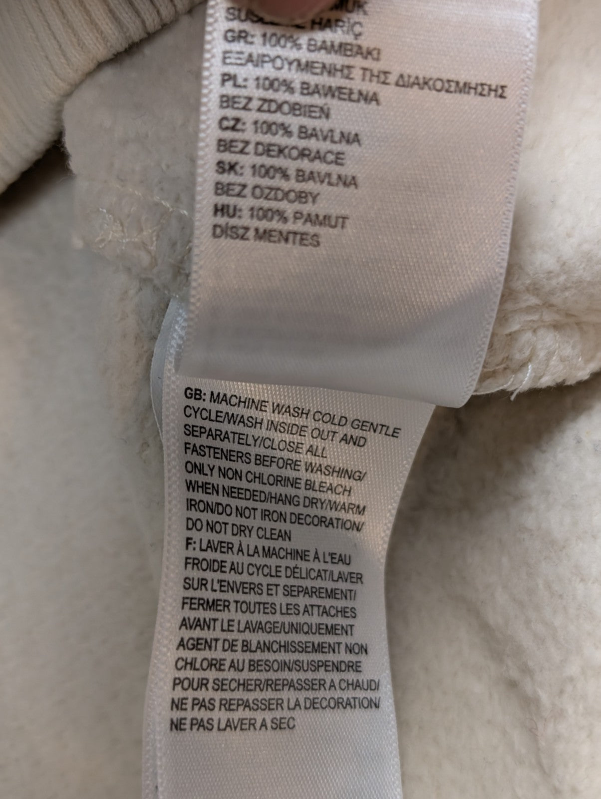 Sweat à capuche The North Face Blanc Cassé Grands Logos Taille S