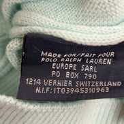 Pull Fin Polo Ralph Lauren Écusson Col V XL Vert Pastel 100% | 539WSR