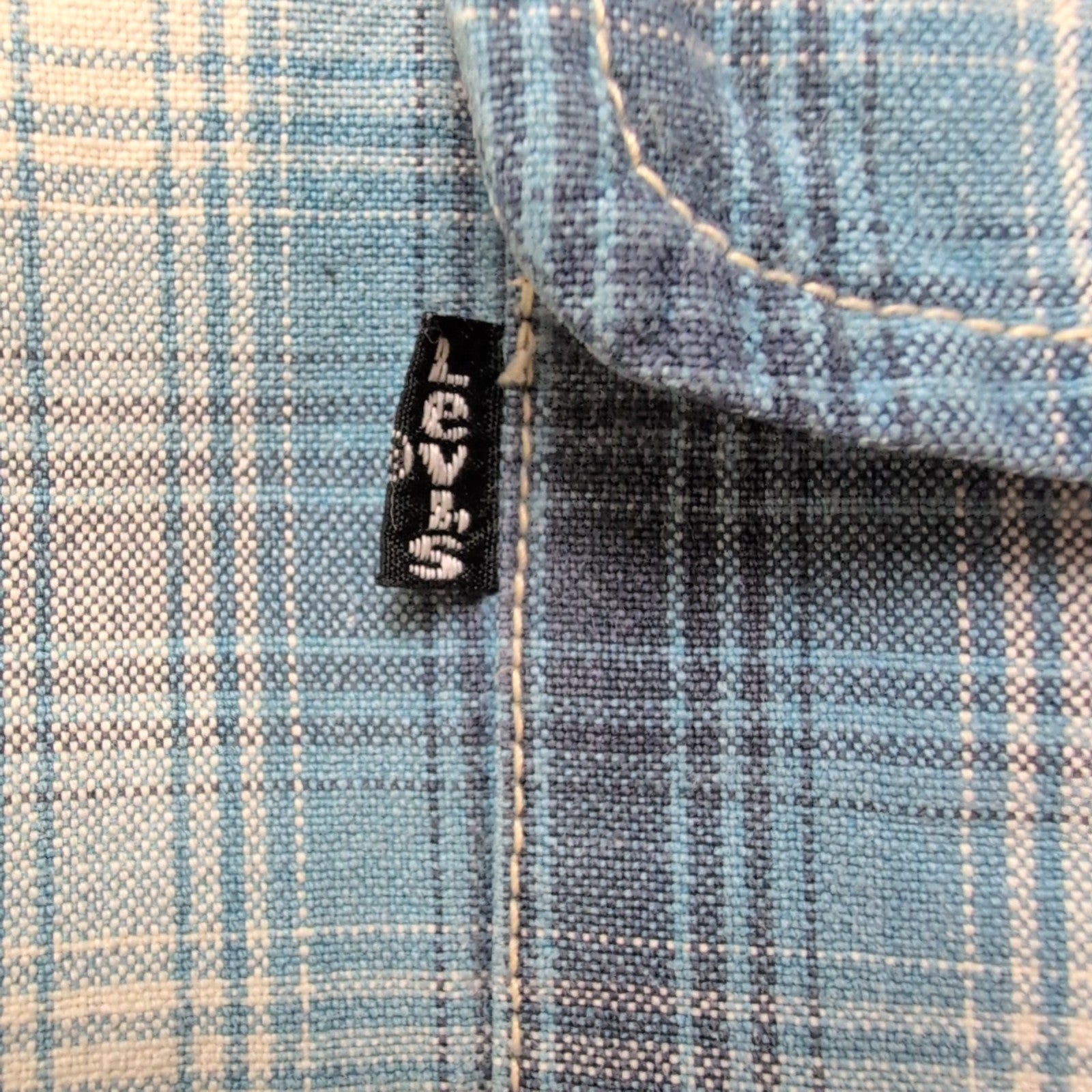 Chemise Levi's bleu ciel vintage robuste Red Tab noir Taille M (taille grand)