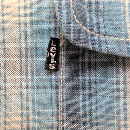Chemise Levi's bleu ciel vintage robuste Red Tab noir Taille M (taille grand)