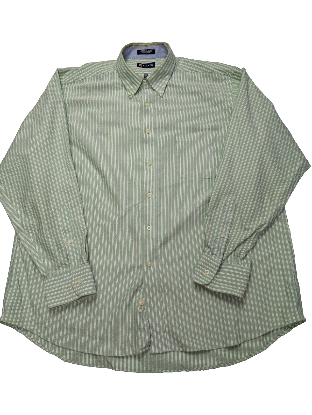 Chemise Chaps verte à rayures taille XXL #234msch