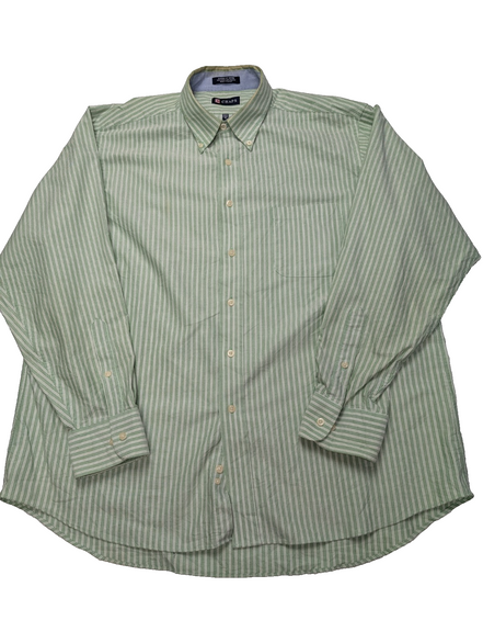 Chemise Chaps verte à rayures taille XXL #234msch