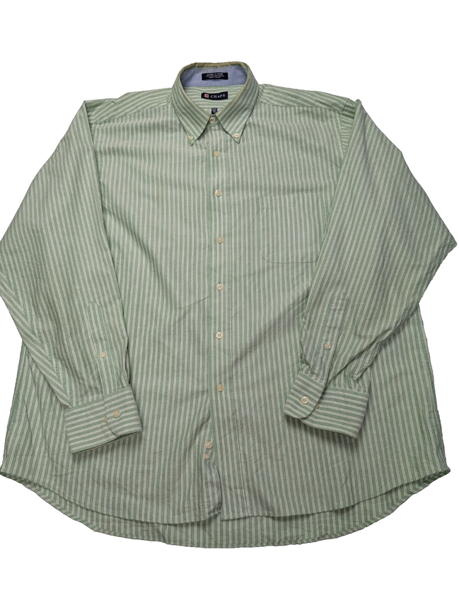Chemise Chaps verte à rayures taille XXL #234msch