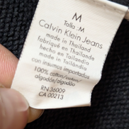 Pull Calvin Klein Femme Noir Col V Coupe Longue Évasée - Taille M