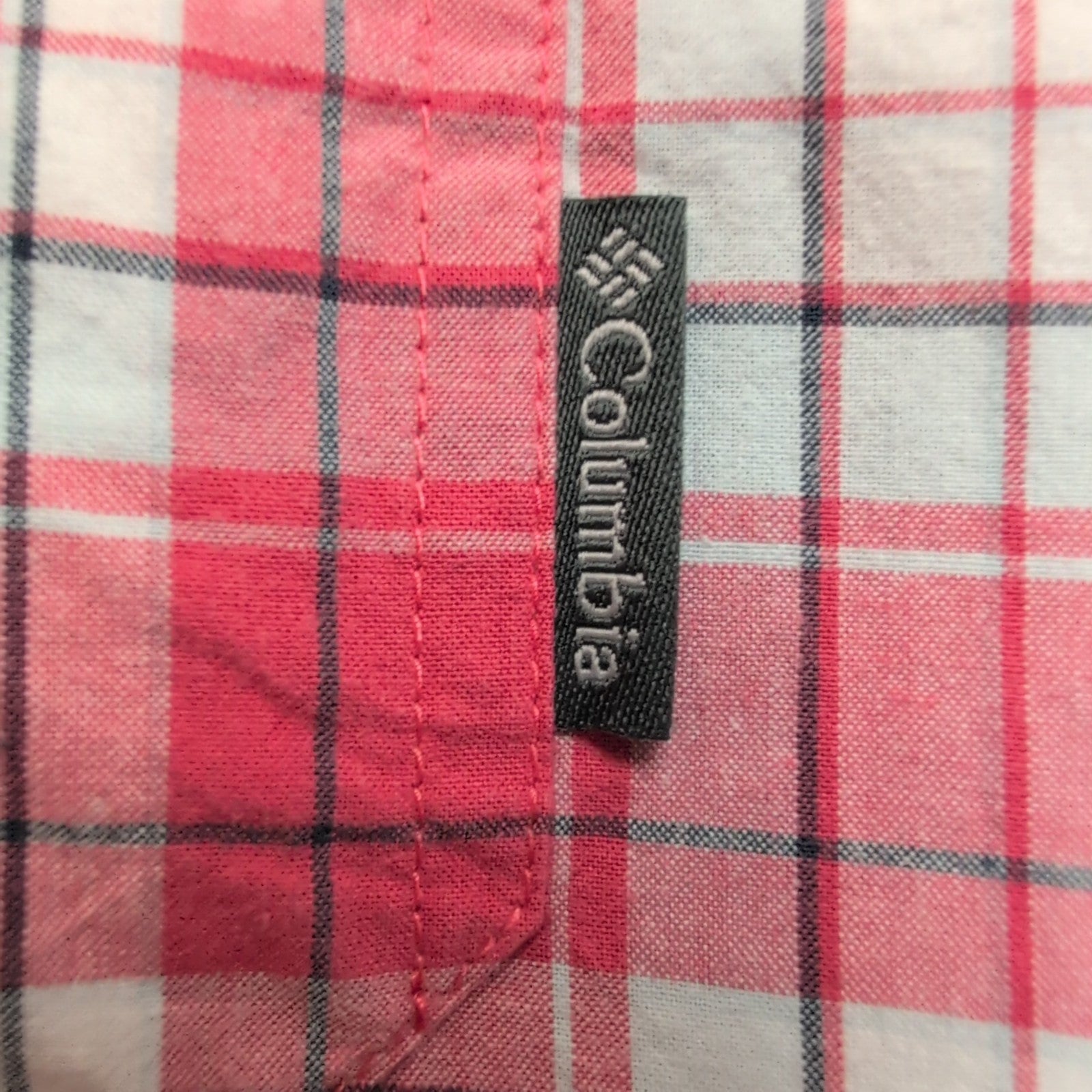 Chemise Columbia Rouge Bleu Marine À Carreaux Manches Courtes Taille XXL