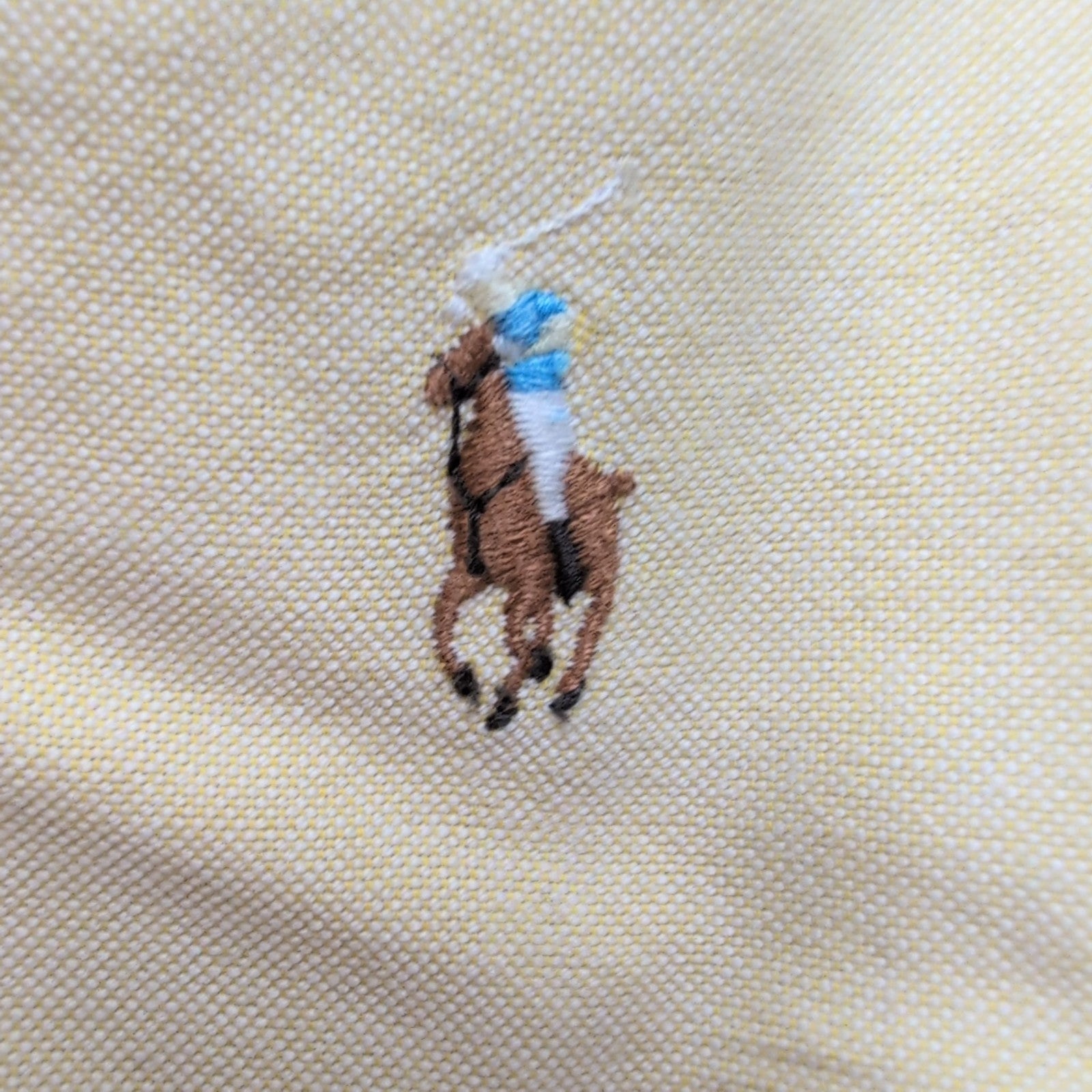 Chemise Shirt Ralph Lauren Jaune Vintage Button Down Manches Courtes L